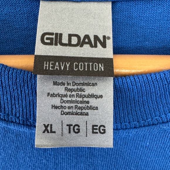 Gildan Heavy Cotton Eagle Graphic Tee T-Shirt XL Blue “As A Daily” Quote - Picture 5 of 6